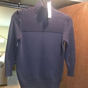 Ann Taylor Mock Turtleneck Long Sleeve Black Pullover Sweater ES New With Tag
